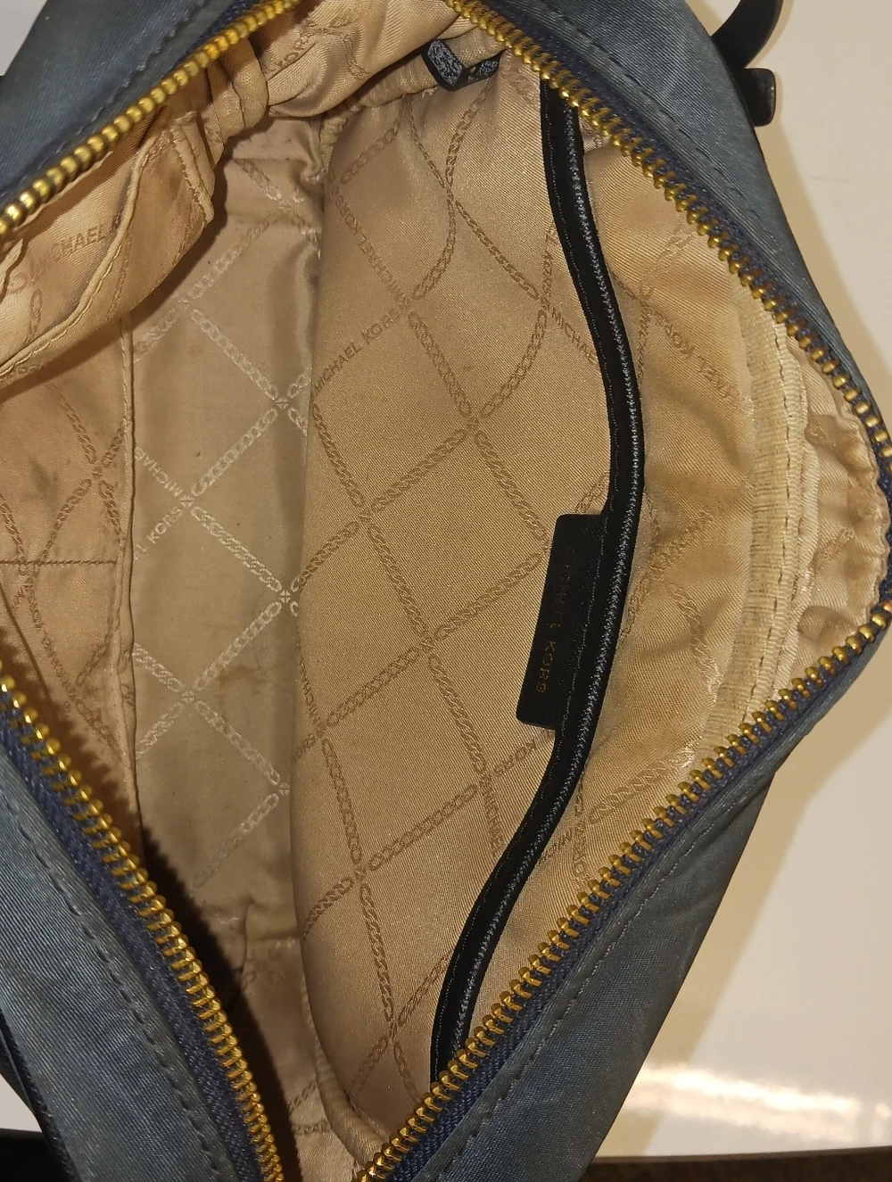 Michael Kors Navy and Black Crossbody Camera Bag